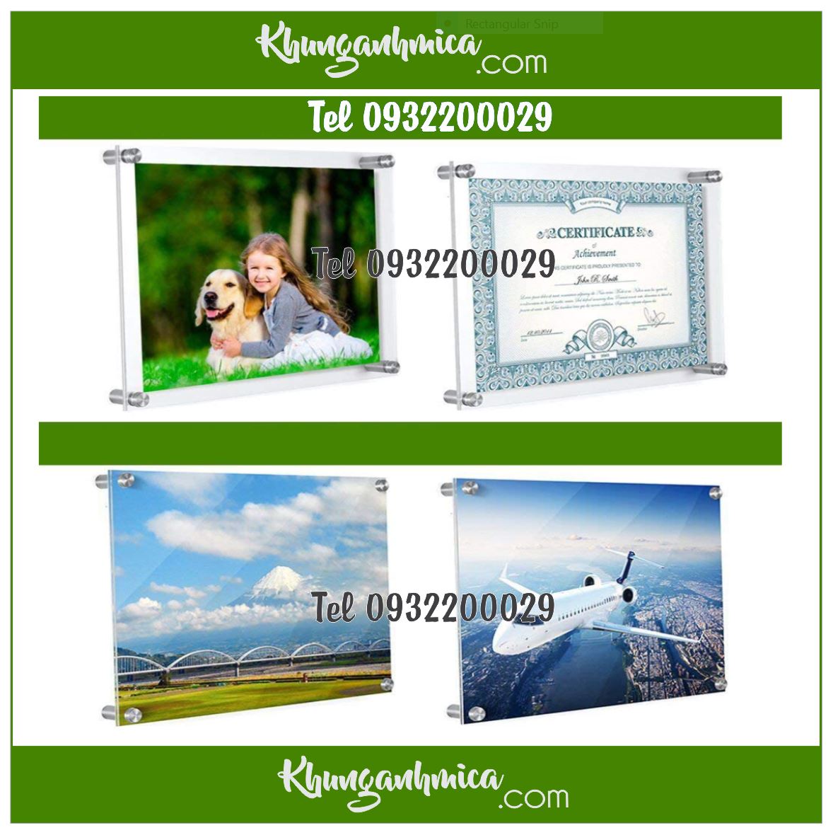 Khung treo tường lồng giấy chứng nhận