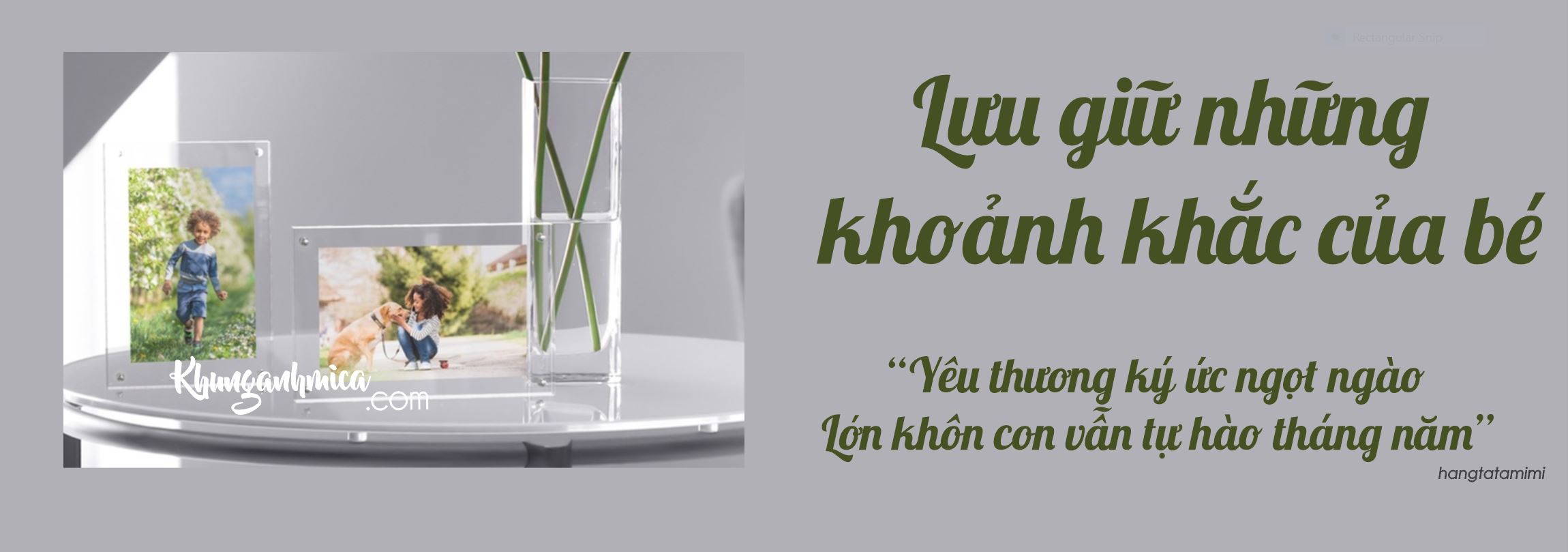 Khung ảnh làm bằng mica đẹp,