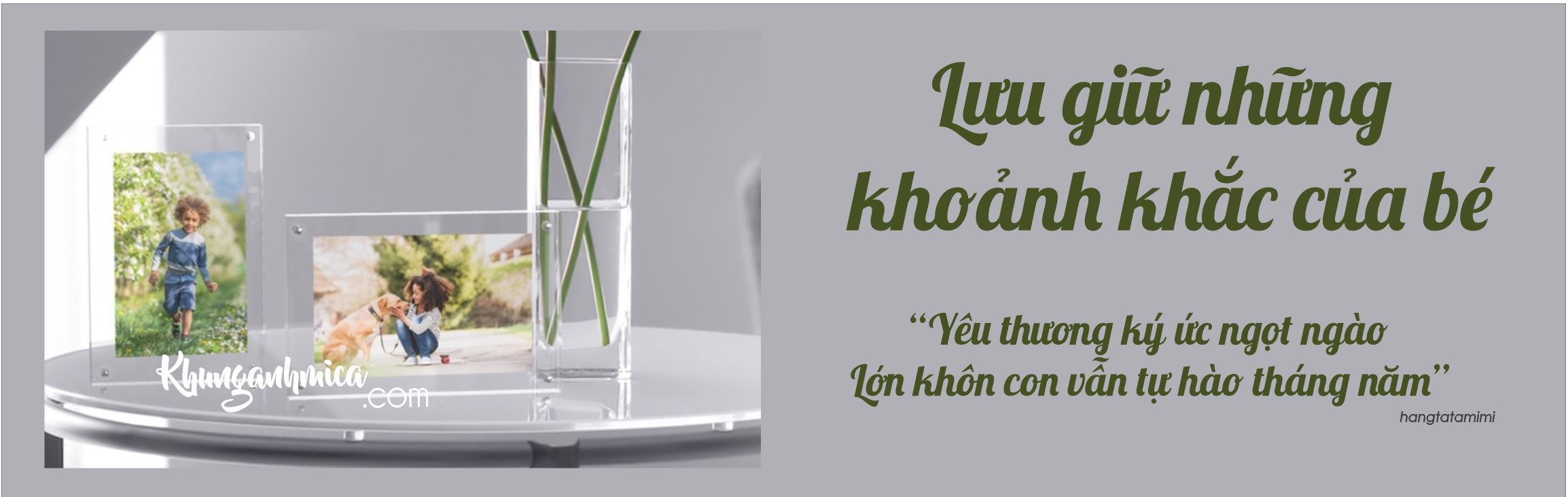 Khung ảnh làm từ mica