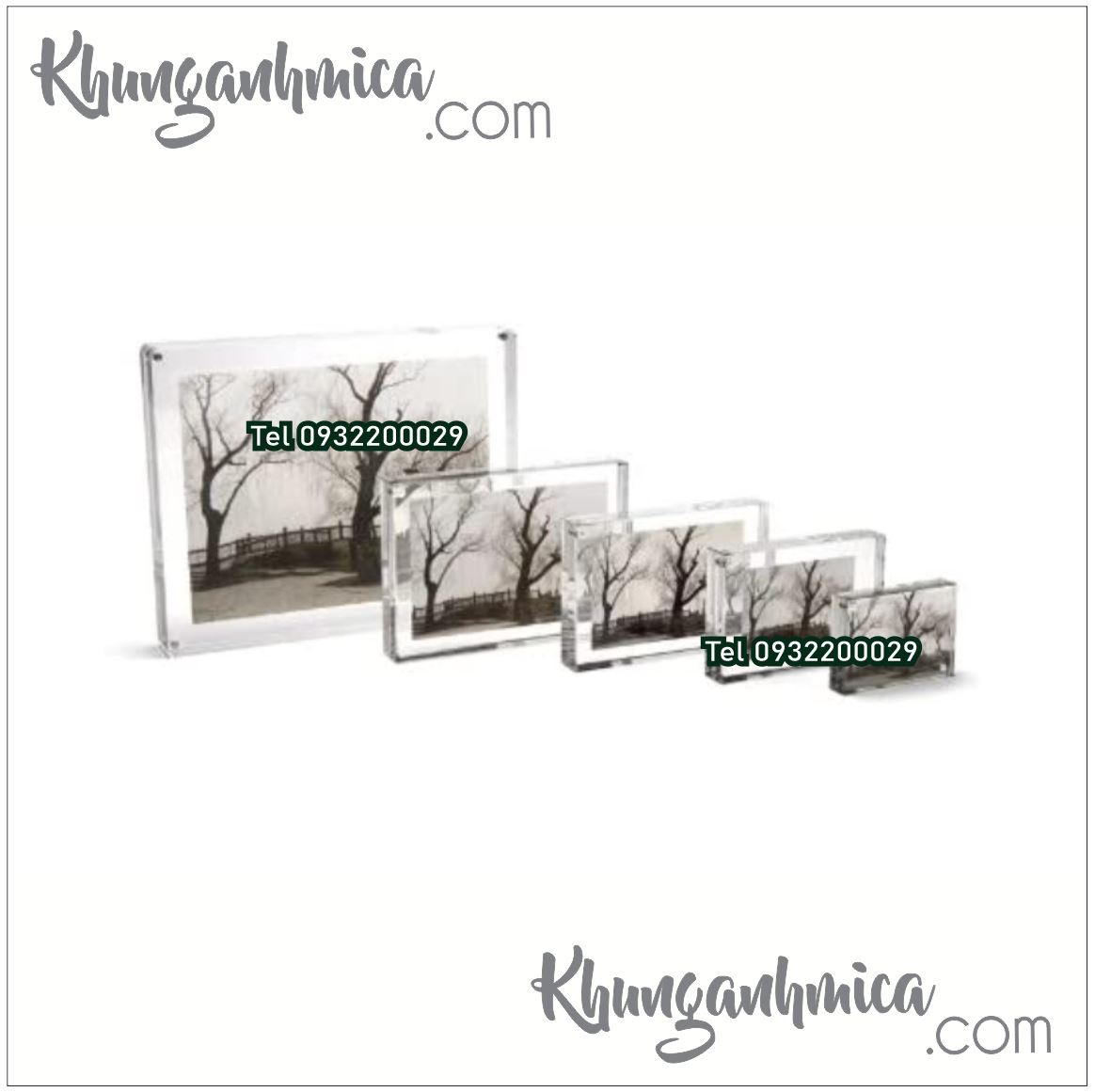 Khung hít nam châm có để ảnh bằng viền được không