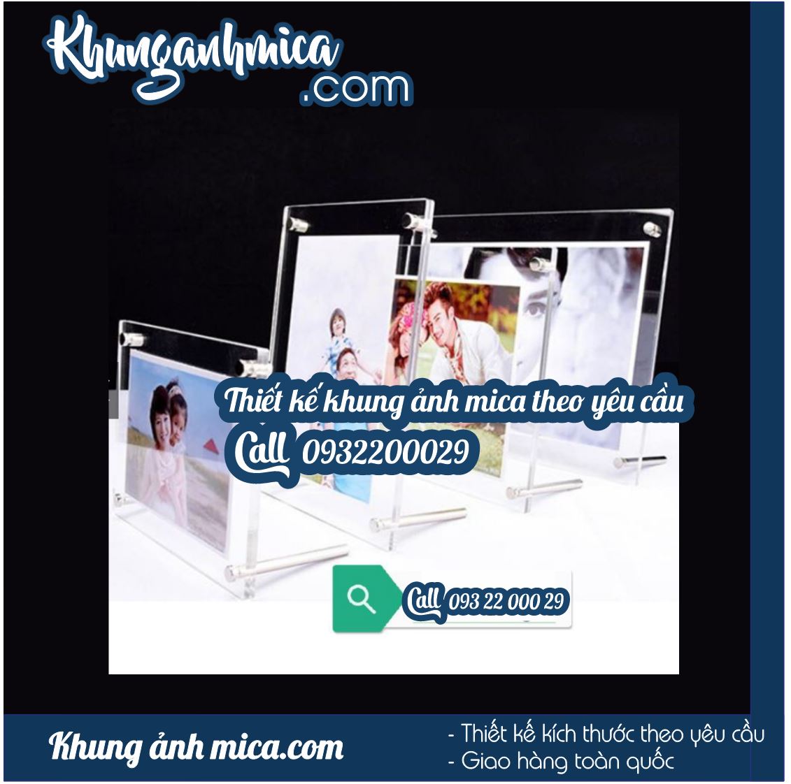 Khung ảnh chốt inox để bàn