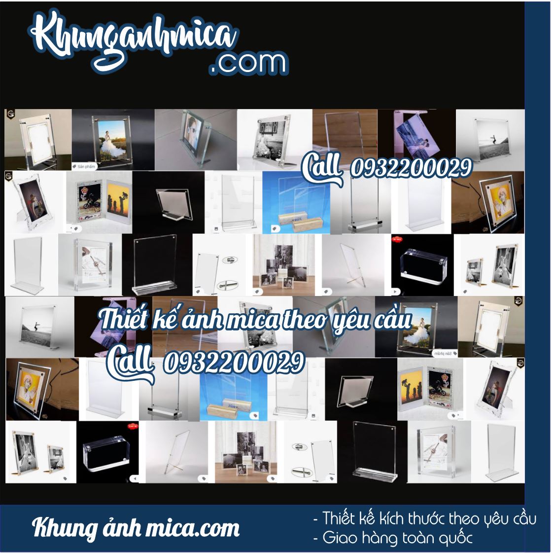 Khung ảnh làm từ mica trong suốt