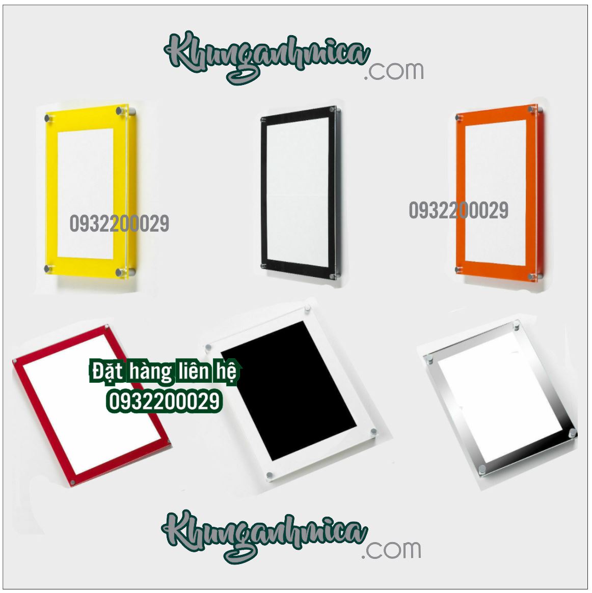 Chọn khung mica màu phù hợp với sơn tường