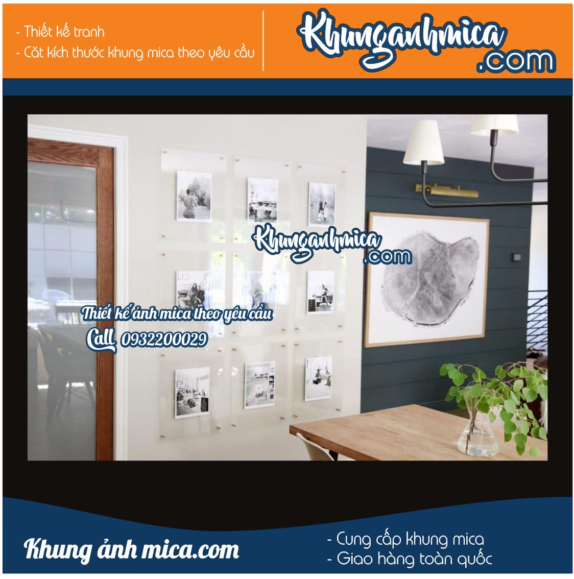 Khung ảnh làm từ mica trong suốt