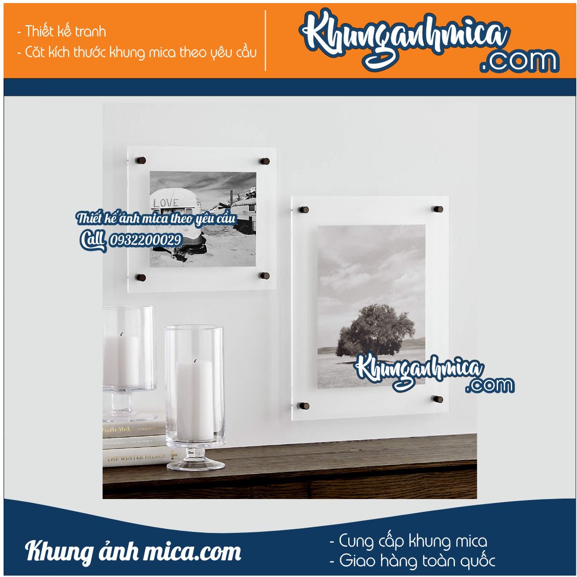 Poster treo tường khoan sẵn cho khách hàng