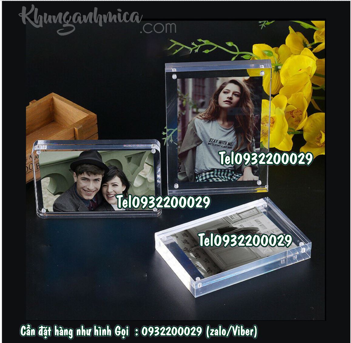 Khung hít nam châm có để ảnh bằng viền được không