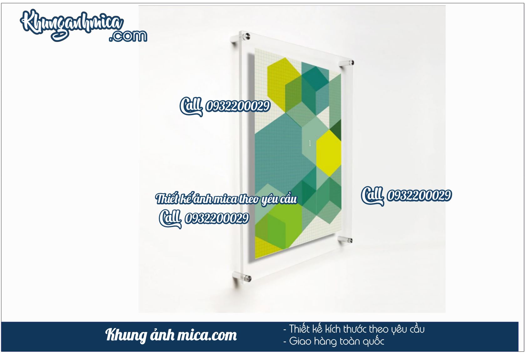 Khung poster in decal cố định
