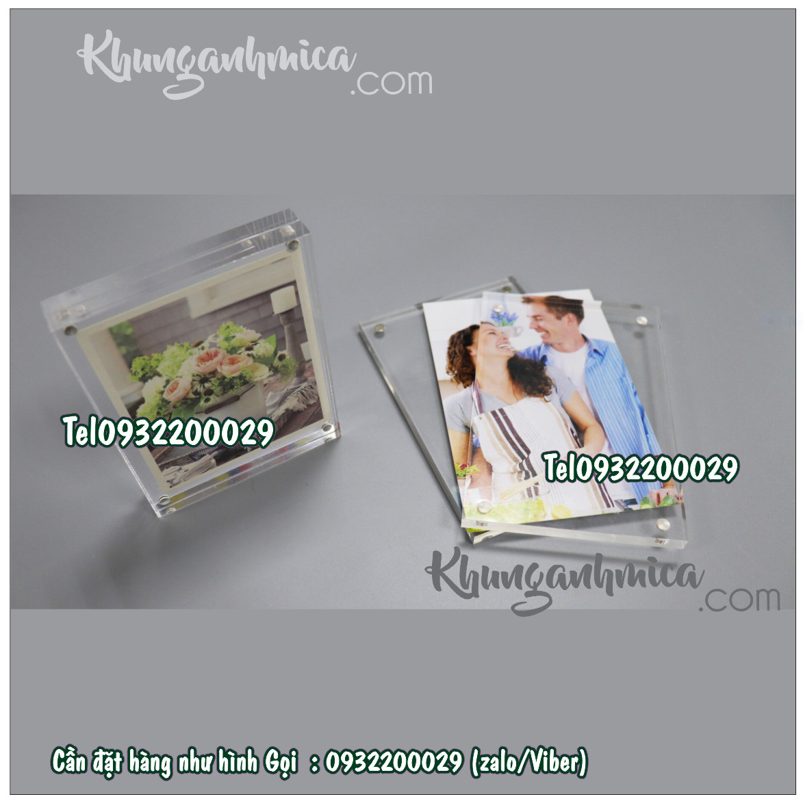 Khung để bàn không chân được làm từ mica 5mm