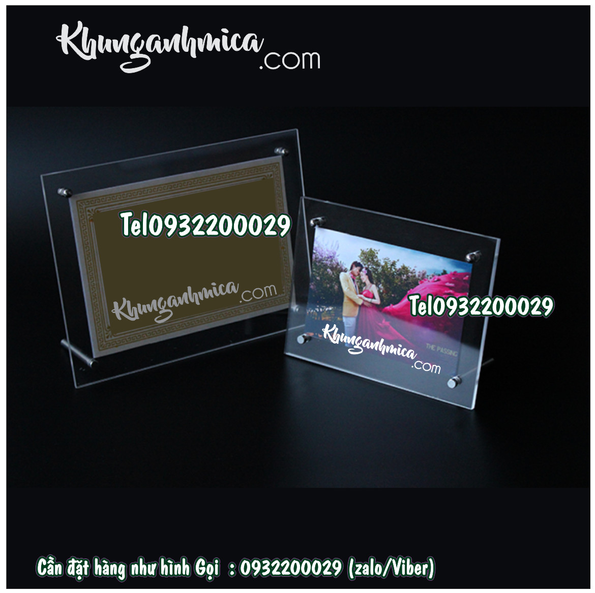 Mẫu khung ảnh mica để bàn sang trọng