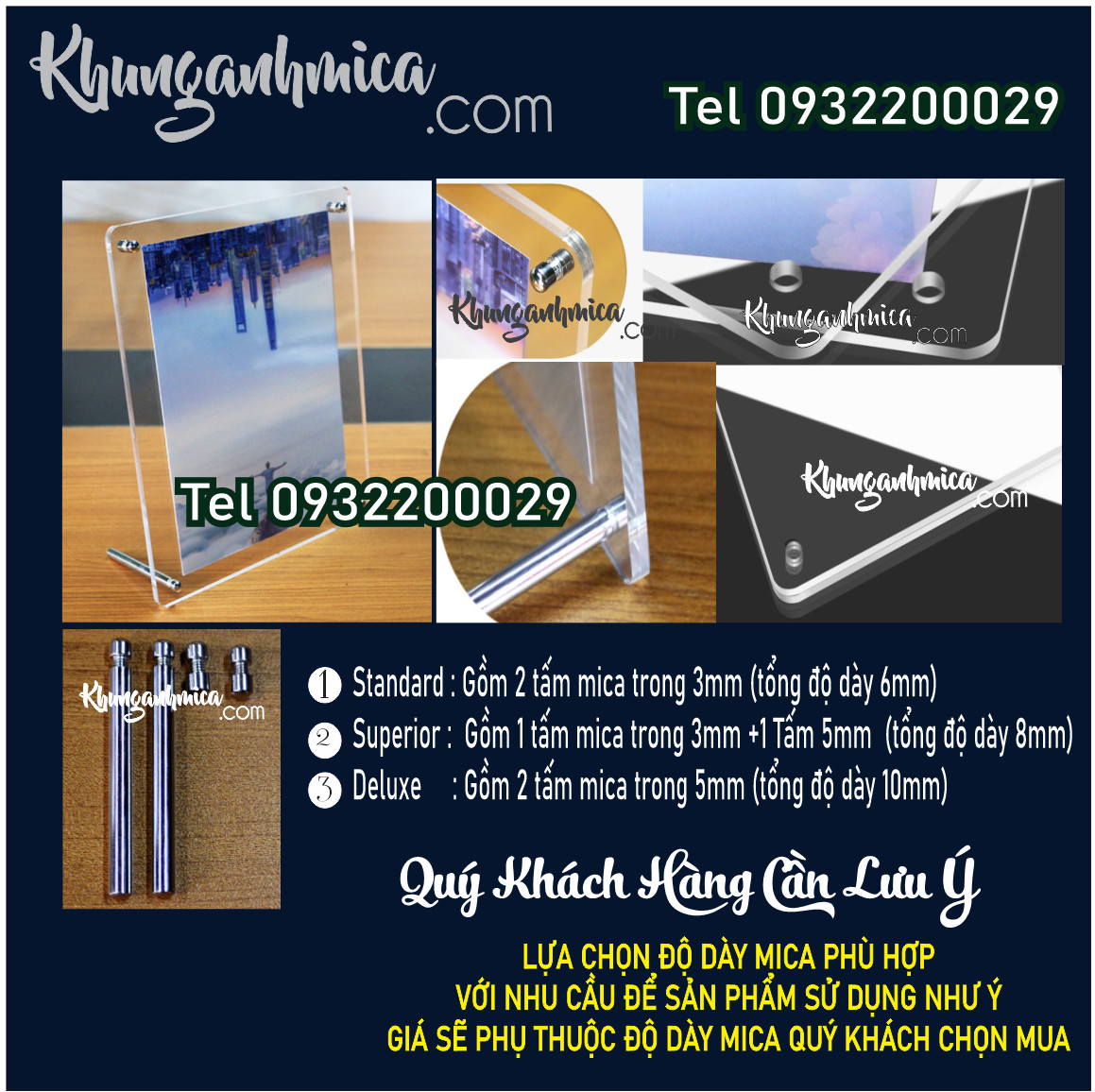 Cách thay ảnh từ khung mica