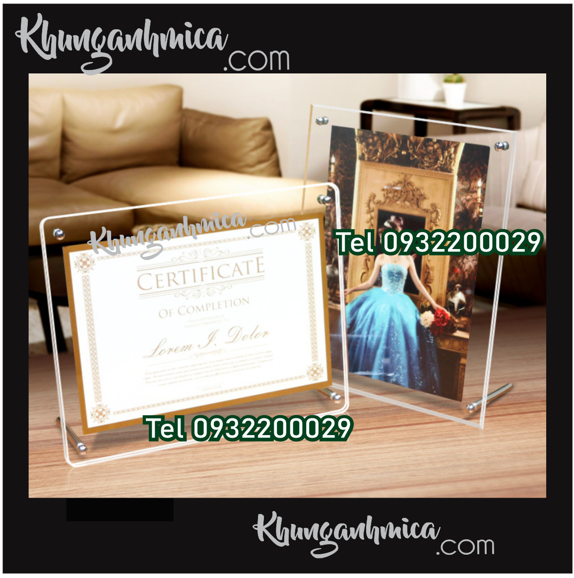 Ảnh cá nhân để bàn trưng bày bàn làm việc