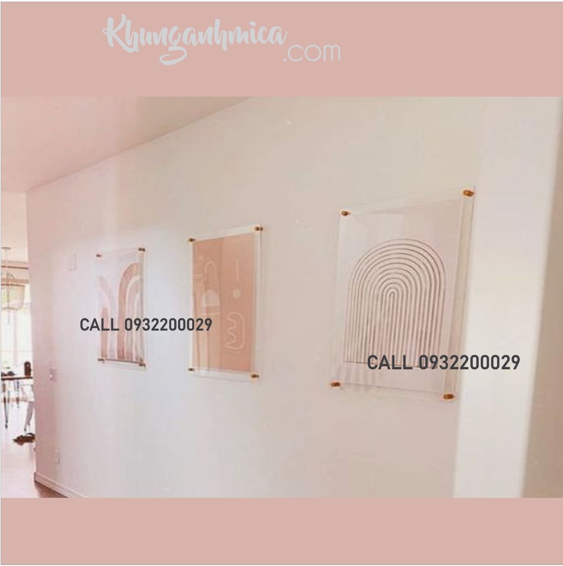 Khung cắt theo hình và khắc lên tấm mica