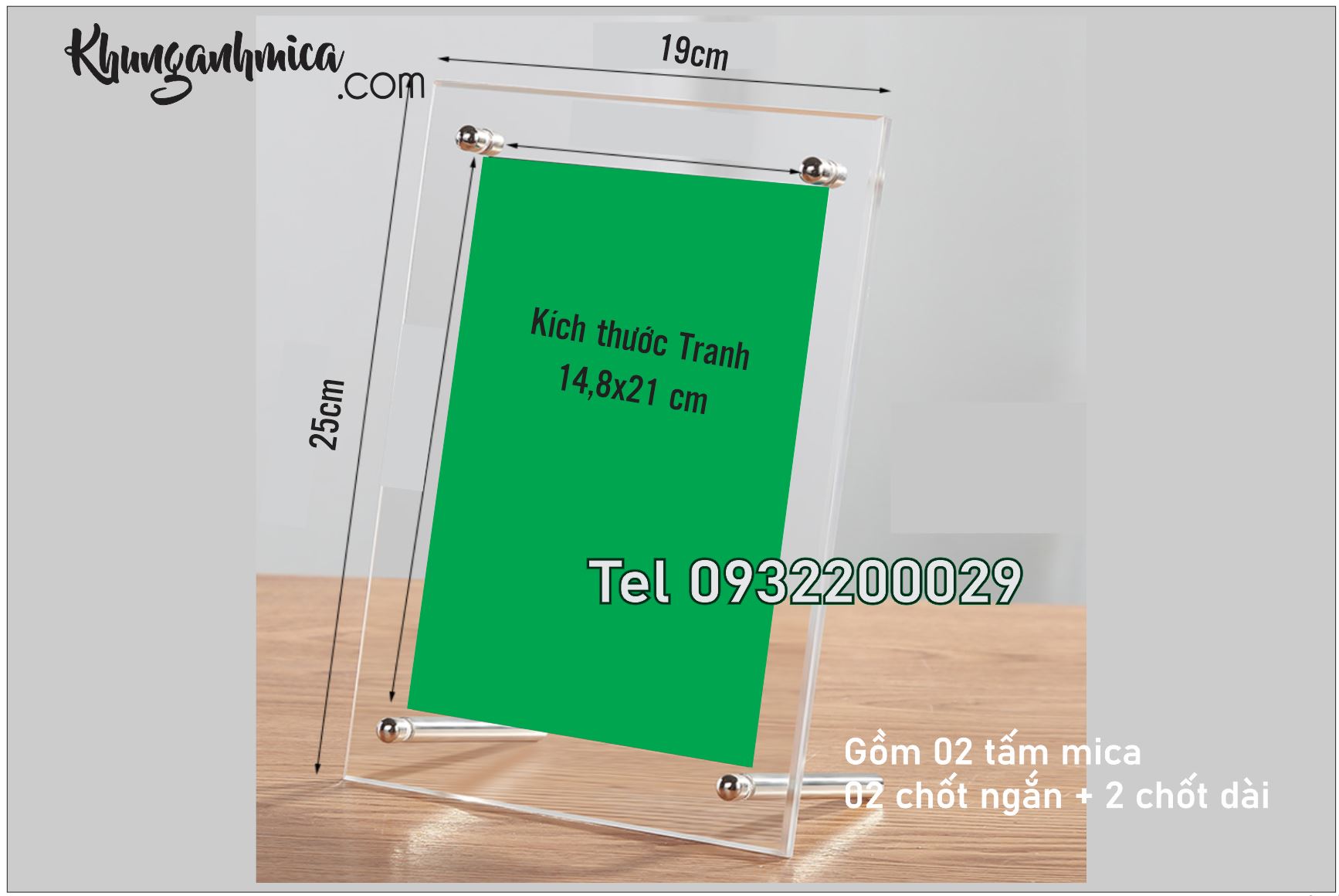 Khung để bàn có chân là 2 vít dài