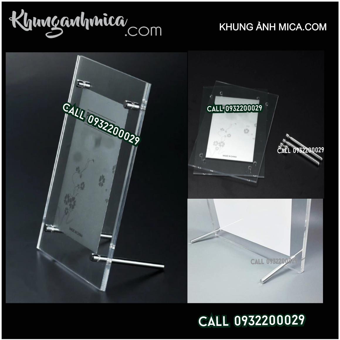 Khung để bàn với chốt inox dài