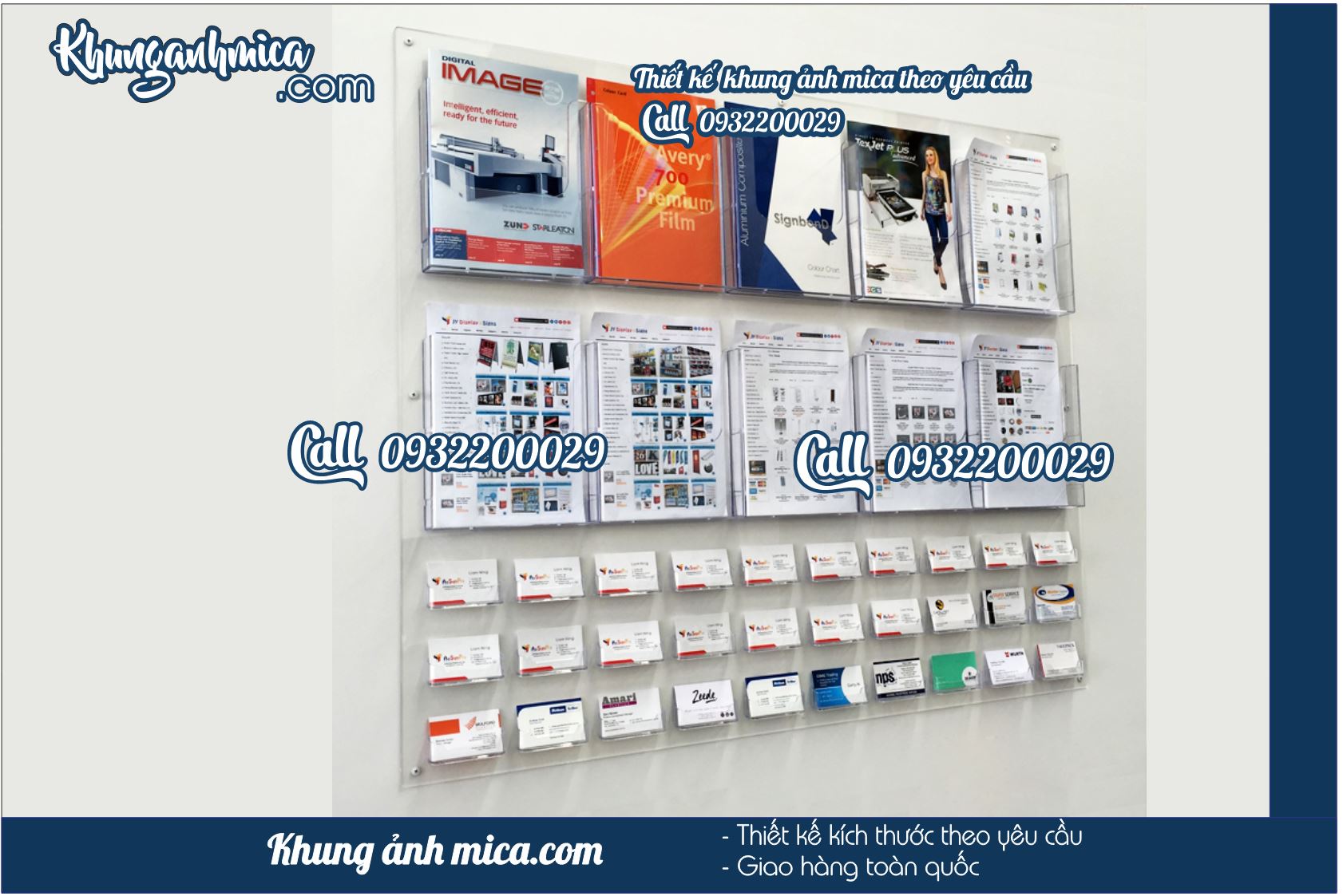 Khung mica nên kết hợp ốc kiểu nào