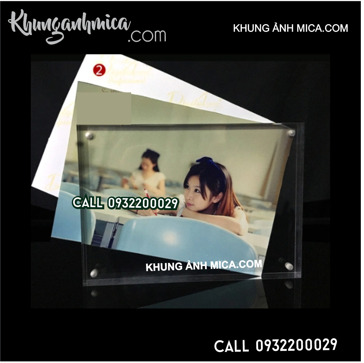 Thay ảnh ở khung mica