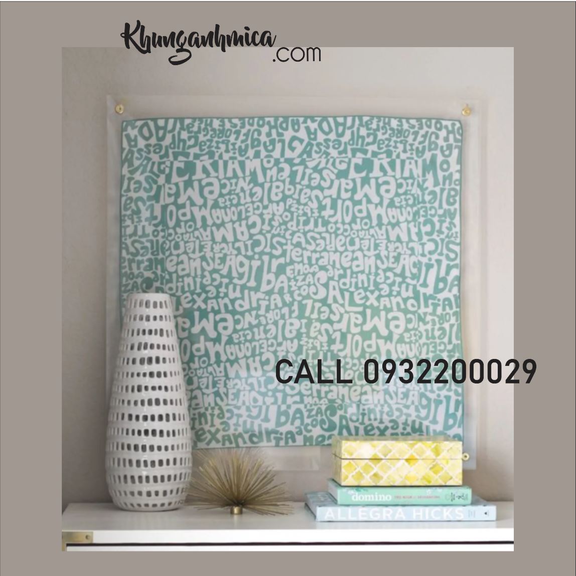 Khung cắt theo hình và khắc lên tấm mica