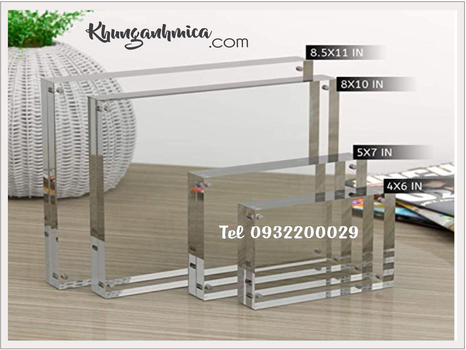 Mẫu khung ảnh mica để bàn sang trọng