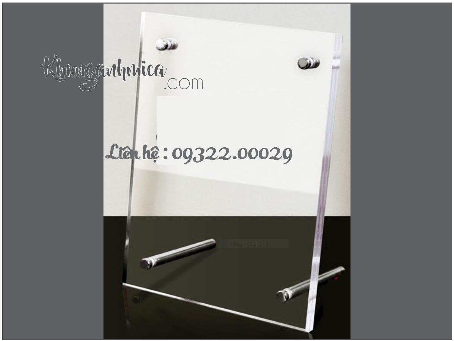 Khoảng cách trừ viền của khung mica là bao nhiêu