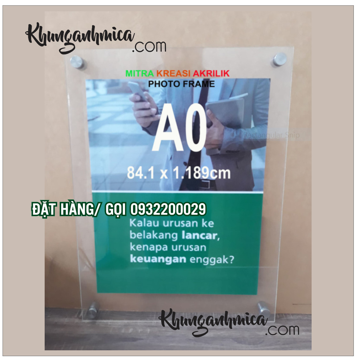 Khung A0 làm mica mấy phân