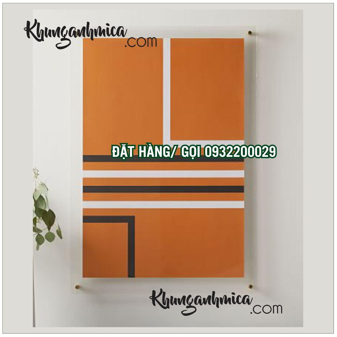 Khung ảnh treo tường dùng chốt inox to hay nhỏ
