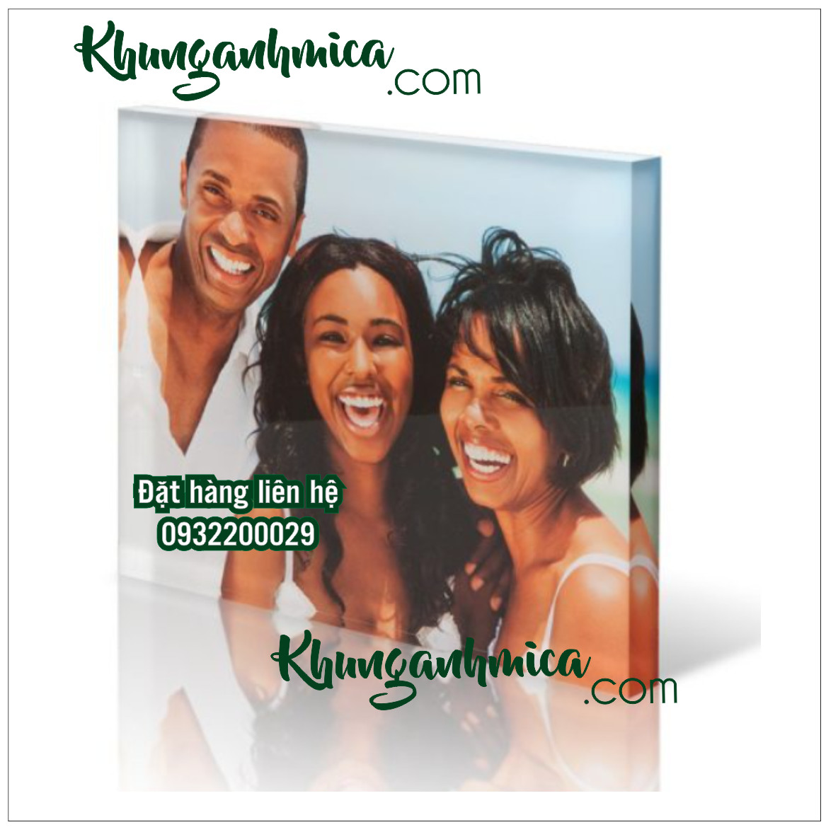 Ảnh phủ viền trong khung mica