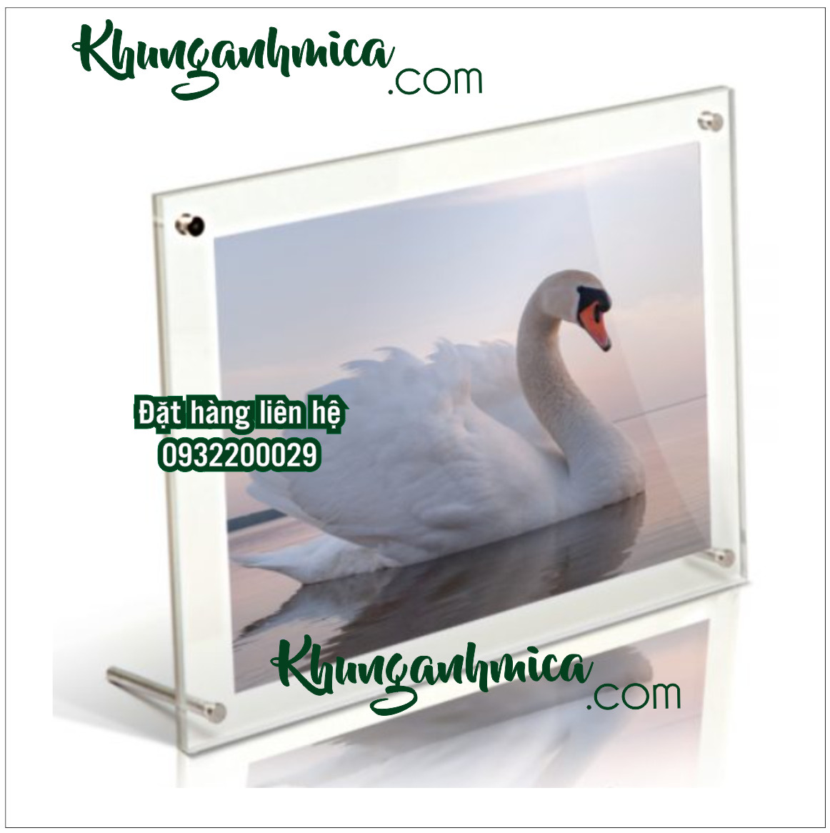 Hình ảnh khung mica và chốt inox