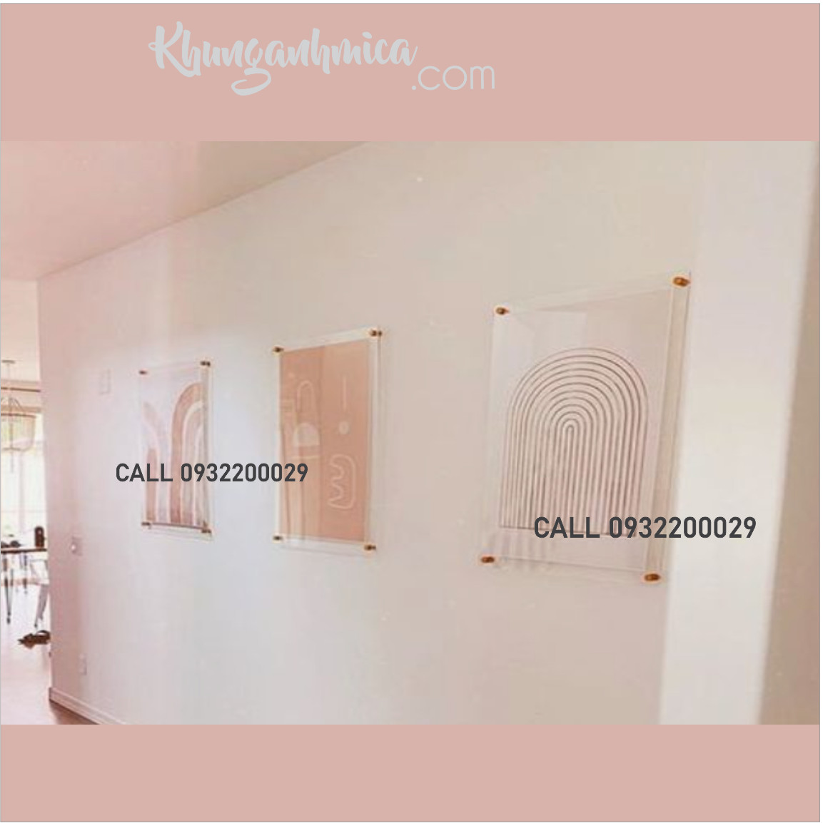 Khung treo tường in trực tiếp cùng chốt inox
