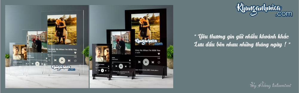 Khung mica sự kiện để bàn