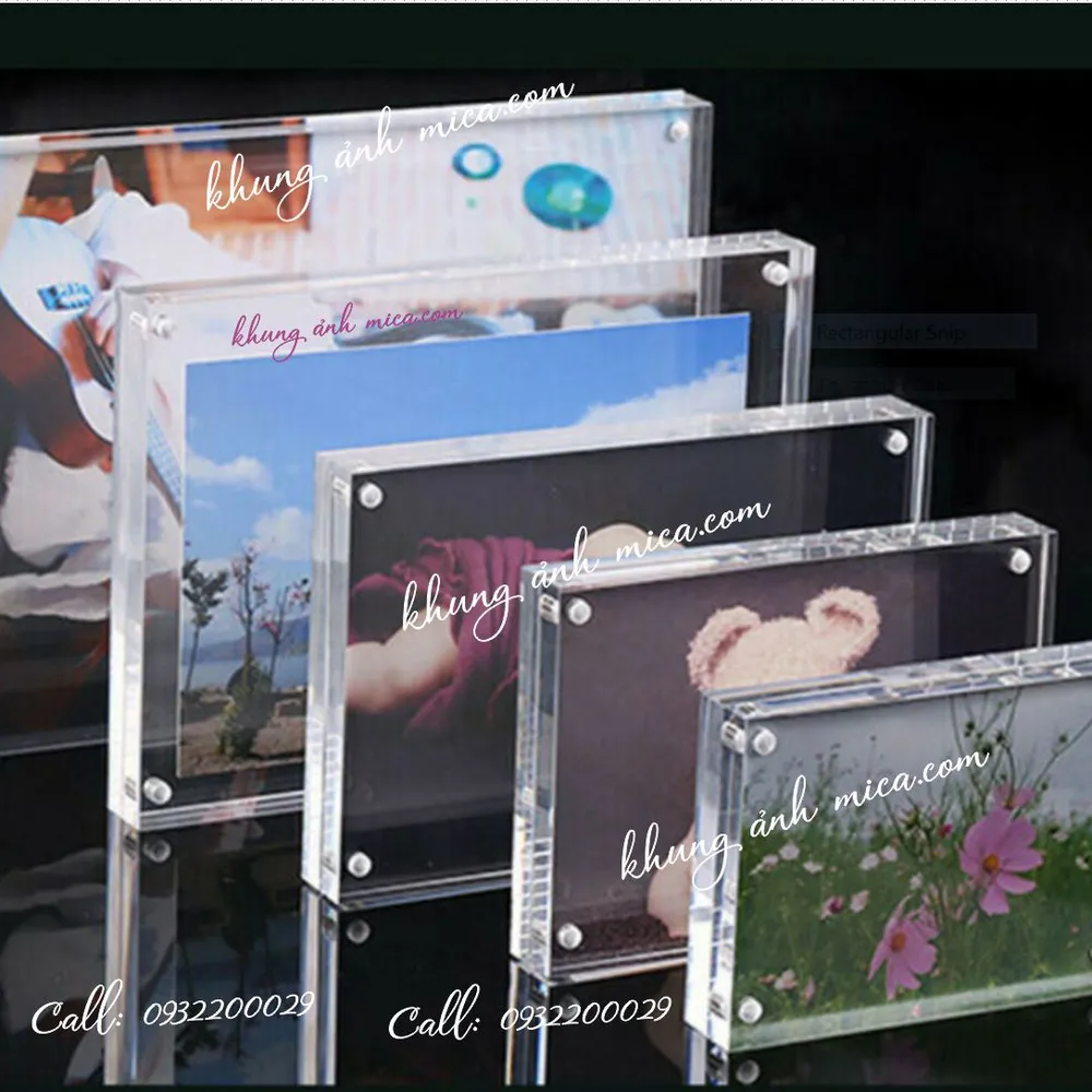 Khung mica để bàn 8x10cm