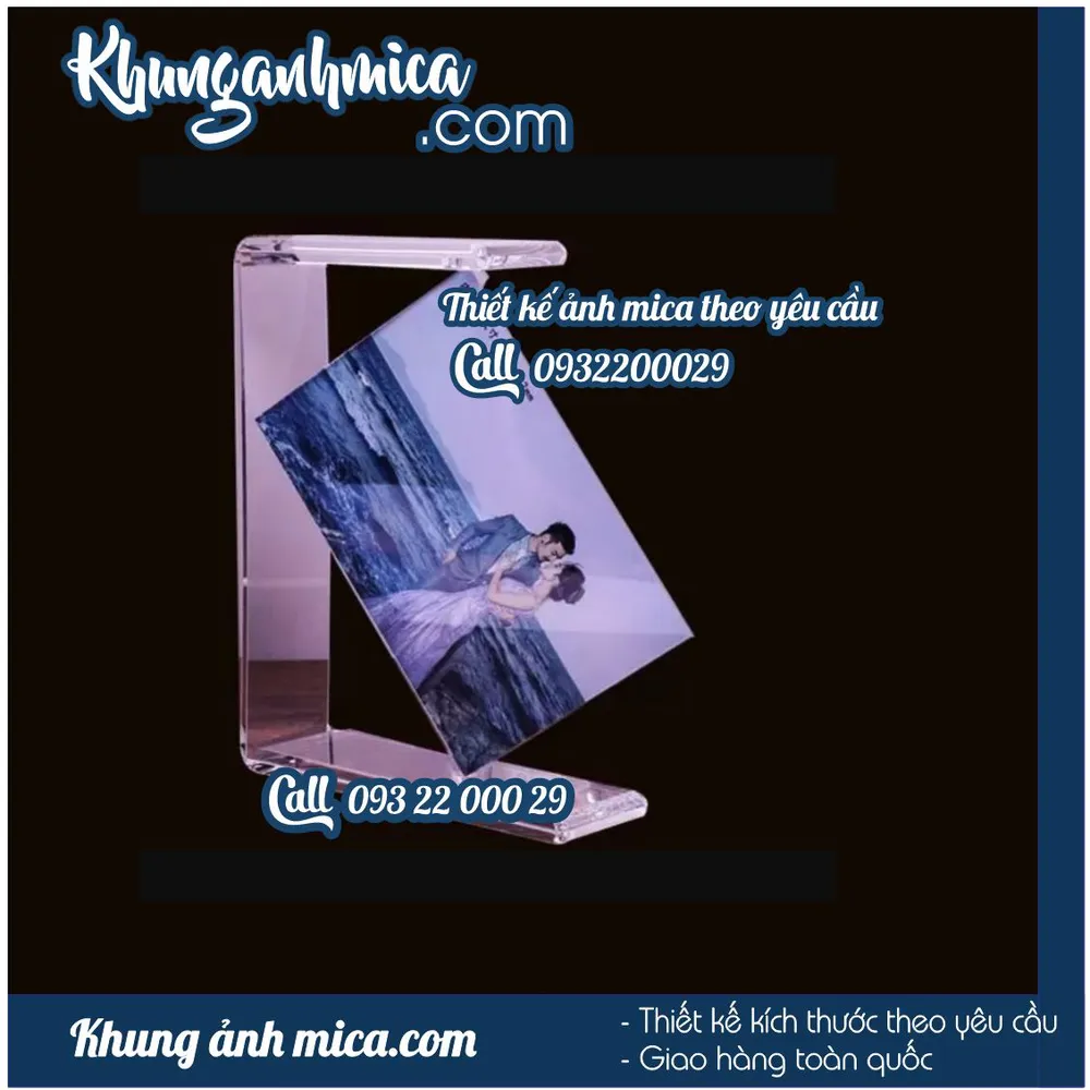 Khung mica có chân đế