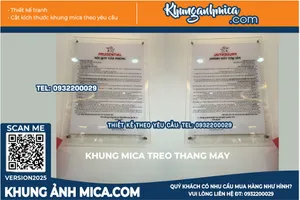 Khung mica nội quy văn phong Prudential 50x71 (cm)