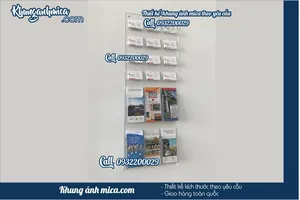 Khung mica treo tường để cardvisit nhiều ngăn