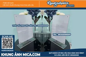 Khung mica hít nam châm A4 để bàn