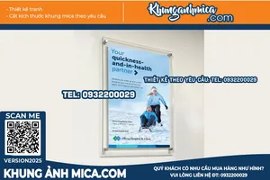 Khung Poster Mica Treo Tường Cho Các Cơ Sở Làm Đẹp, Clinic, Thẩm Mỹ Viện