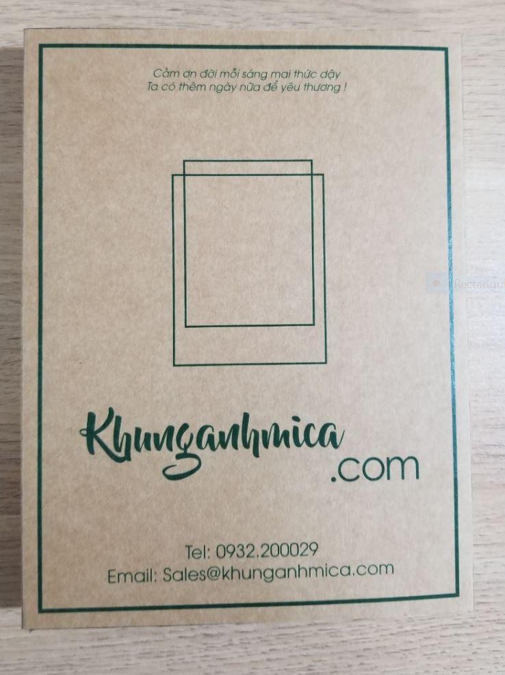 Hình ảnh khung mica khi đến tay khách hàng