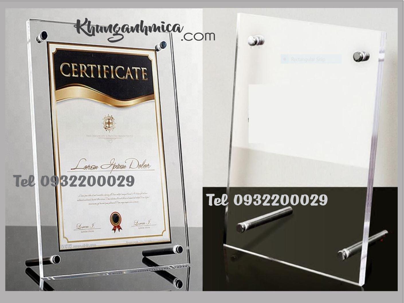 Khung ảnh để bàn đẹp mica