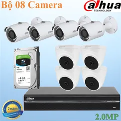 Trọn Bộ 08 Camera Dahua 2.0MP
