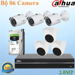 Trọn Bộ 06 Camera Dahua 2.0MP