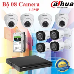 Trọn Bộ 08 Camera Dahua 1.0MP Chính Hãng