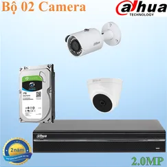 Trọn Bộ 02 Camera Dahua 2.0MP