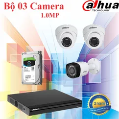 Trọn Bộ 03 Camera Dahua 1.0MP Chính Hãng