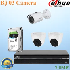 Trọn Bộ 03 Camera Dahua 2.0MP