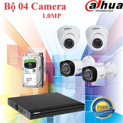 Trọn Bộ 04 Camera Dahua 1.0MP Chính Hãng
