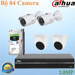 Trọn Bộ 04 Camera Dahua 2.0MP