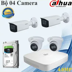 Trọn bộ 04 camera Dahua 4.0mp