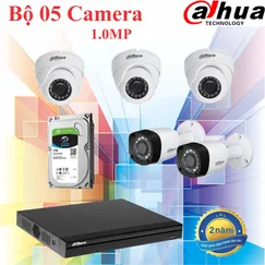 Trọn Bộ 05 Camera Dahua 1.0MP Chính Hãng