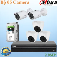 Trọn Bộ 05 Camera Dahua 2.0MP