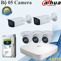Trọn bộ 05 camera Dahua 4.0mp