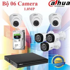 Trọn Bộ 6 Camera Dahua 1.0MP Chính Hãng